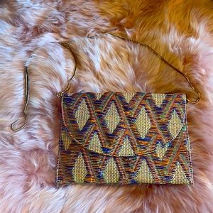 Free People multicolored summer clutch